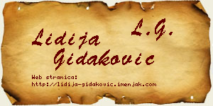 Lidija Gidaković vizit kartica